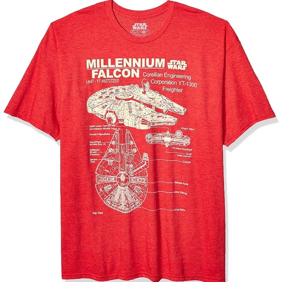 Star Wars Other - STAR WARS Millennium Falcon Red Tee